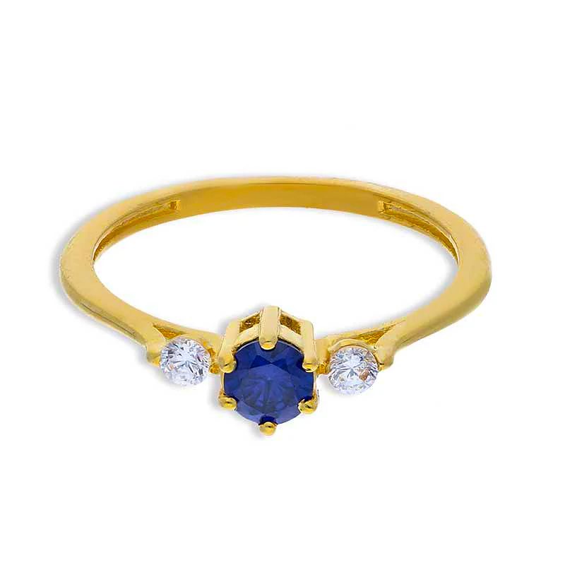 Gold Solitaire Ring 18KT - FKJRN18KU2090 - Image 2