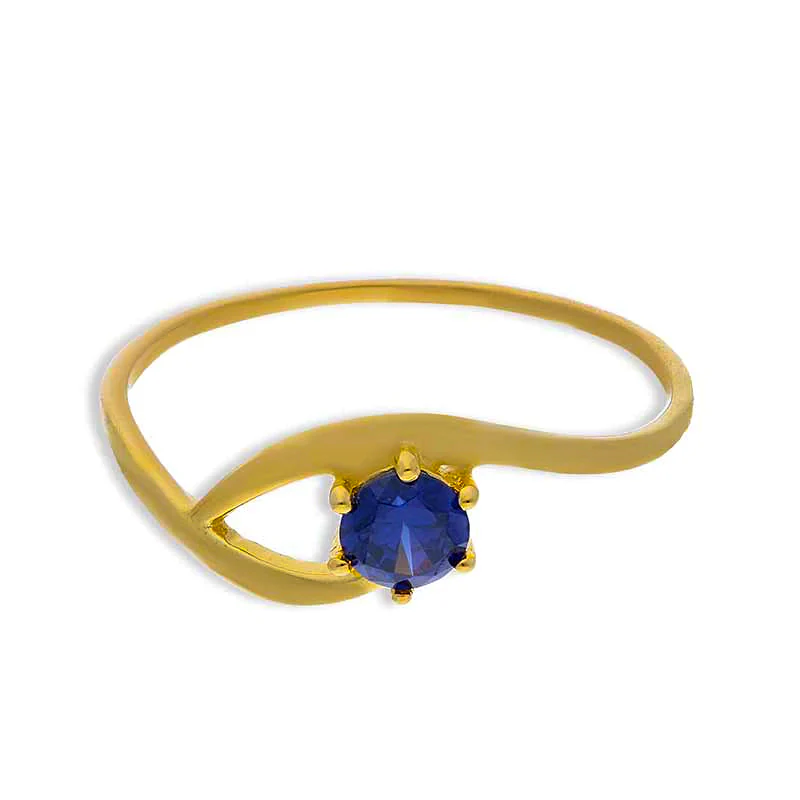 Gold Solitaire Ring 18KT - FKJRN18KU2091 - Image 2