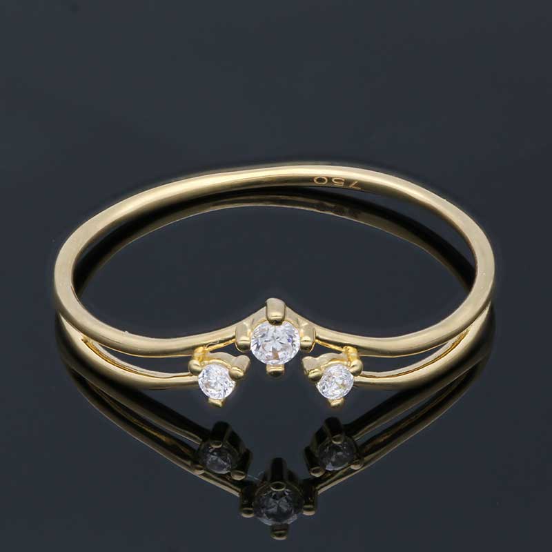 Gold Solitaire Ring 18KT - FKJRN18KU2092 - Image 7