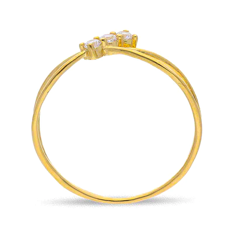 Gold Solitaire Ring 18KT - FKJRN18KU2093 - Image 4