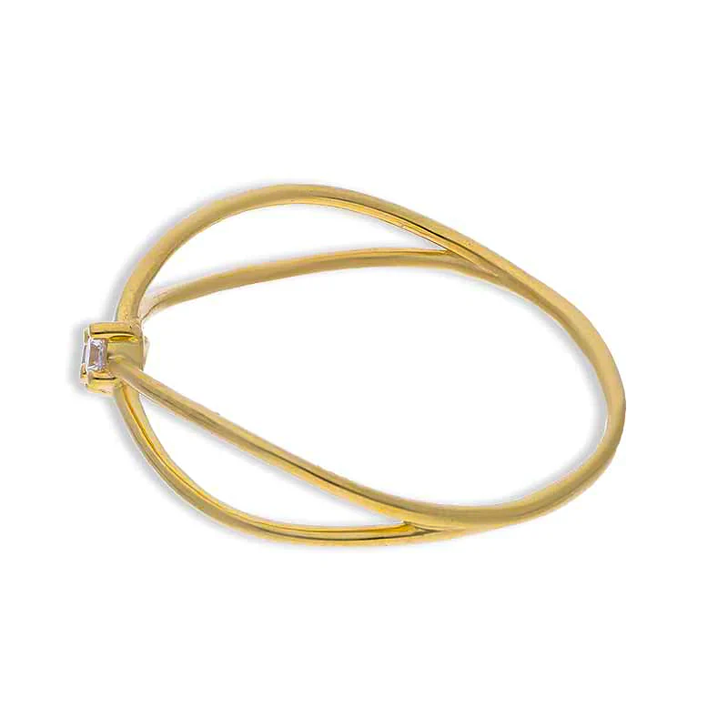 Gold Solitaire Ring 18KT - FKJRN18KU2093 - Image 6