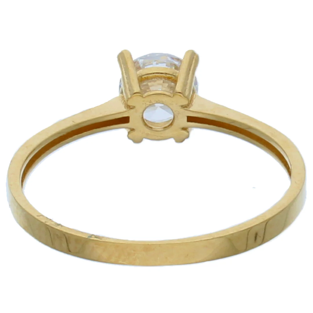 Gold Solitaire Ring 18KT - FKJRN18KU6372 - Image 2
