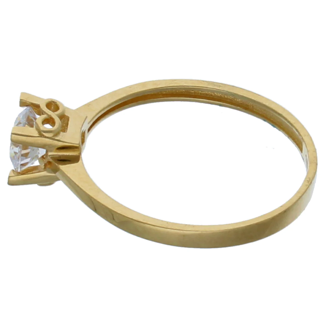 Gold Solitaire Ring 18KT - FKJRN18KU6376 - Image 2