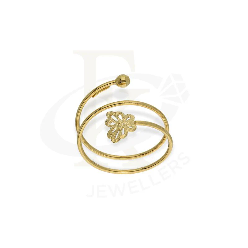 Gold Spiral Ring with Butterfly in 18KT - FKJRN18K2660 - Image 3