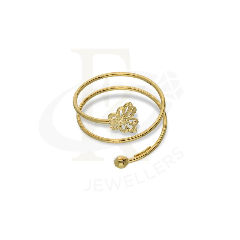 Gold Spiral Ring with Butterfly in 18KT - FKJRN18K2660 - Image 4