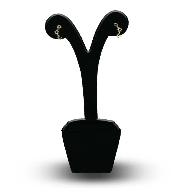 Gold Stars Stud Earrings 18KT - FKJERN18KU3071 - Image 4