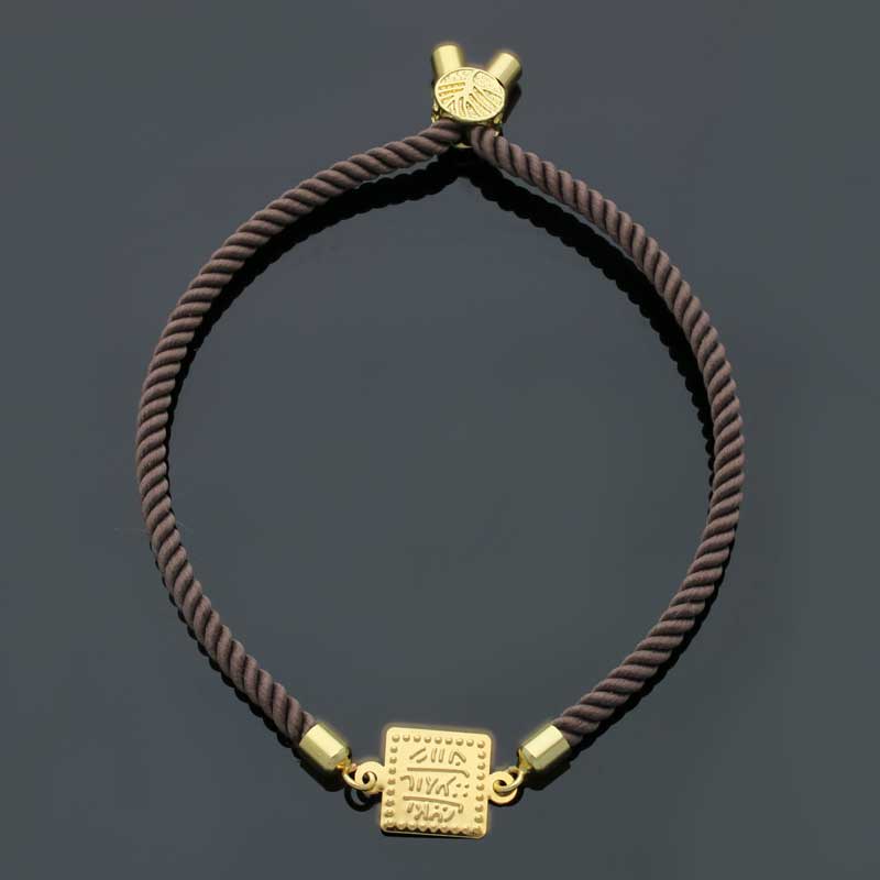 Gold String Bracelet 21KT - FKJBRL21KU1102 - Image 2