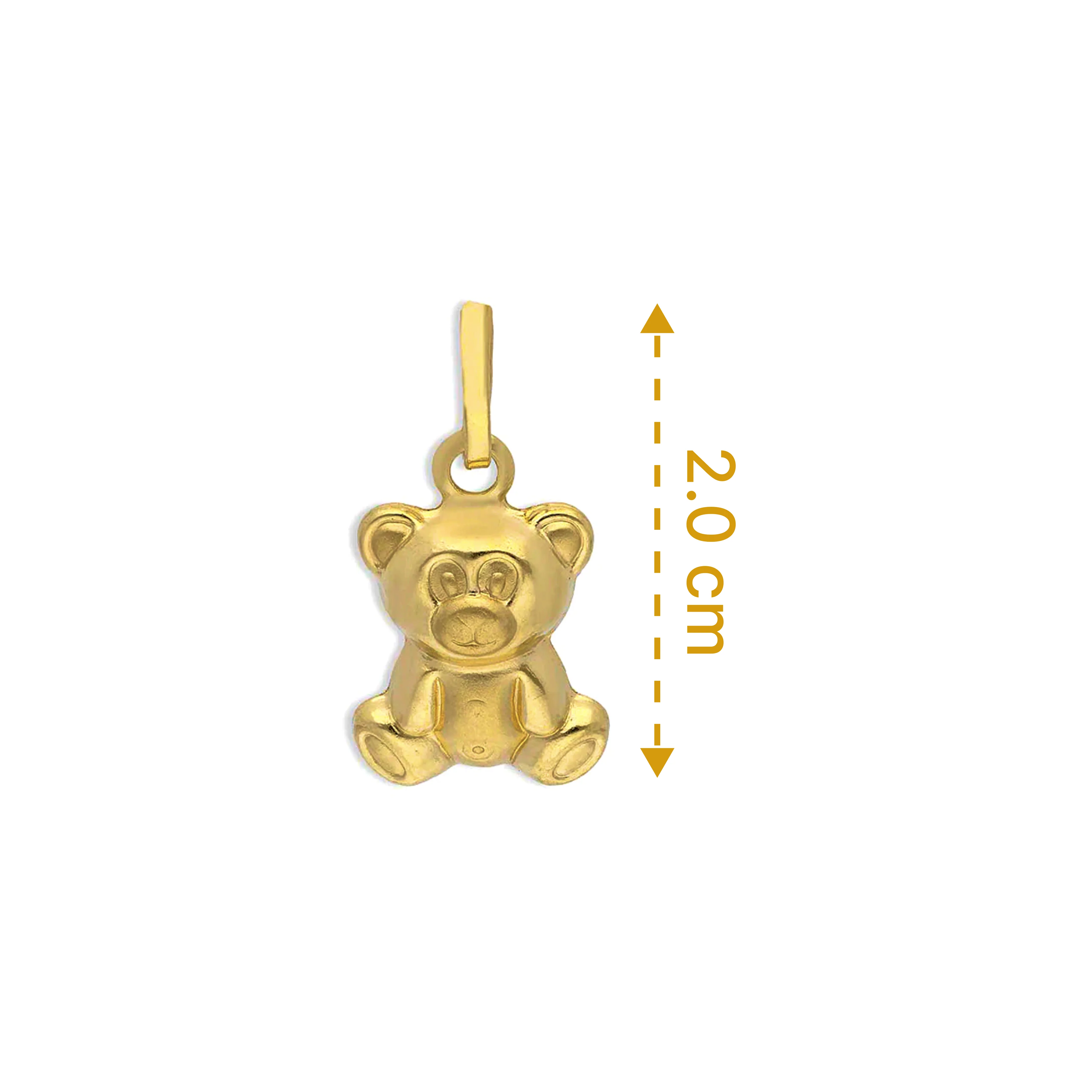 Gold Teddy Bear Pendant 18KT - FKJPND18KU1132 - Image 2