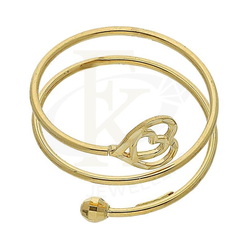 Gold Twin Heart Shaped Spiral Ring 18KT - FKJRN18K2783 - Image 3