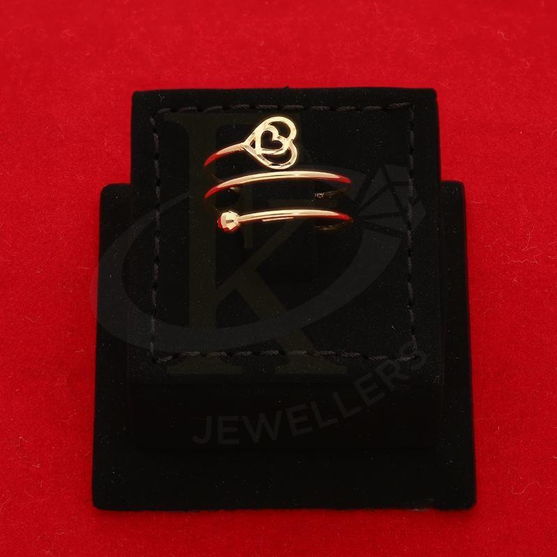 Gold Twin Heart Shaped Spiral Ring 18KT - FKJRN18K2783 - Image 6