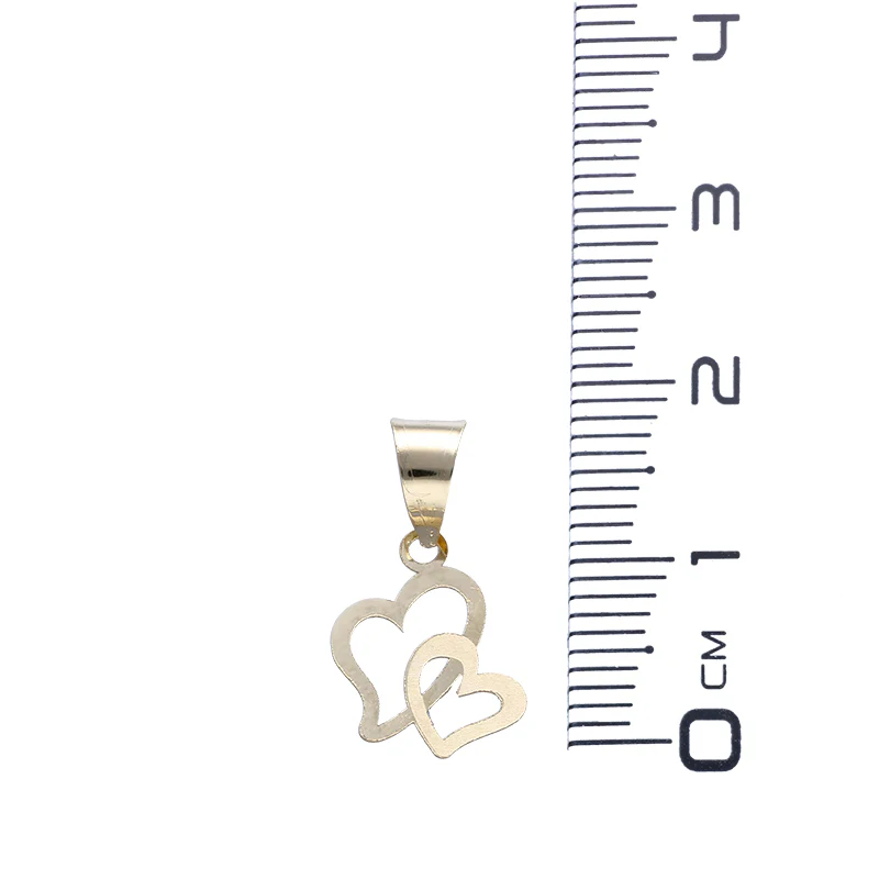 Gold Twin Hearts Pendant 18KT - FKJPND18KU1056 - Image 2