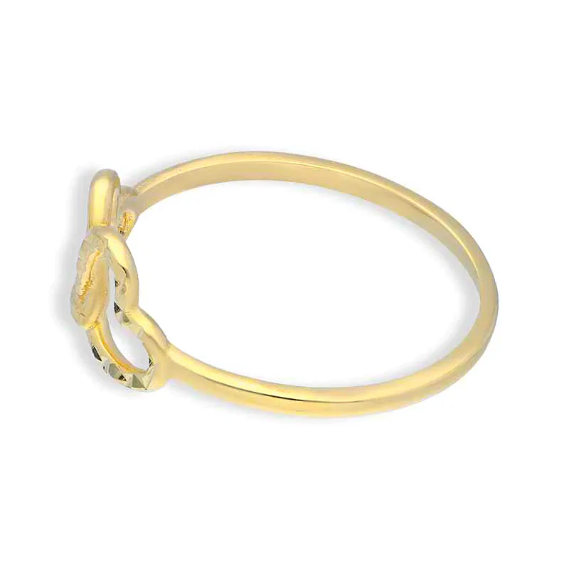 Gold Twin Hearts Ring 18KT - FKJRN18KU2103 - Image 6