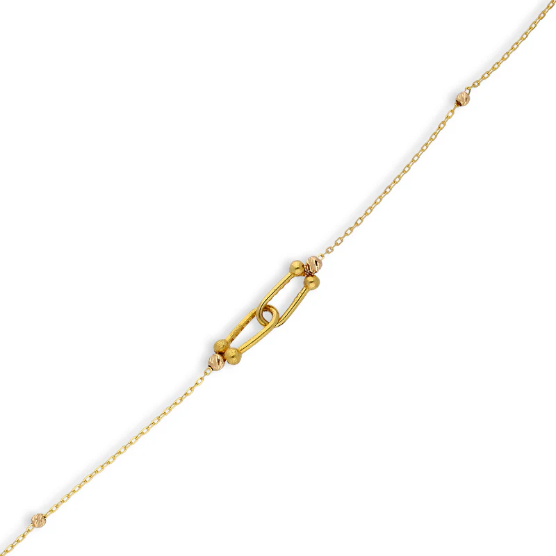 Gold U-Shaped Buckle Bracelet 21KT - FKJBRL21KU6048 - Image 2