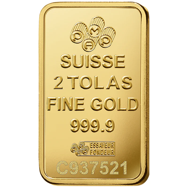 Pamp Suisse Queen Fortuna 2 Tola Gold Bar 24KT - FKJGBR24K2180