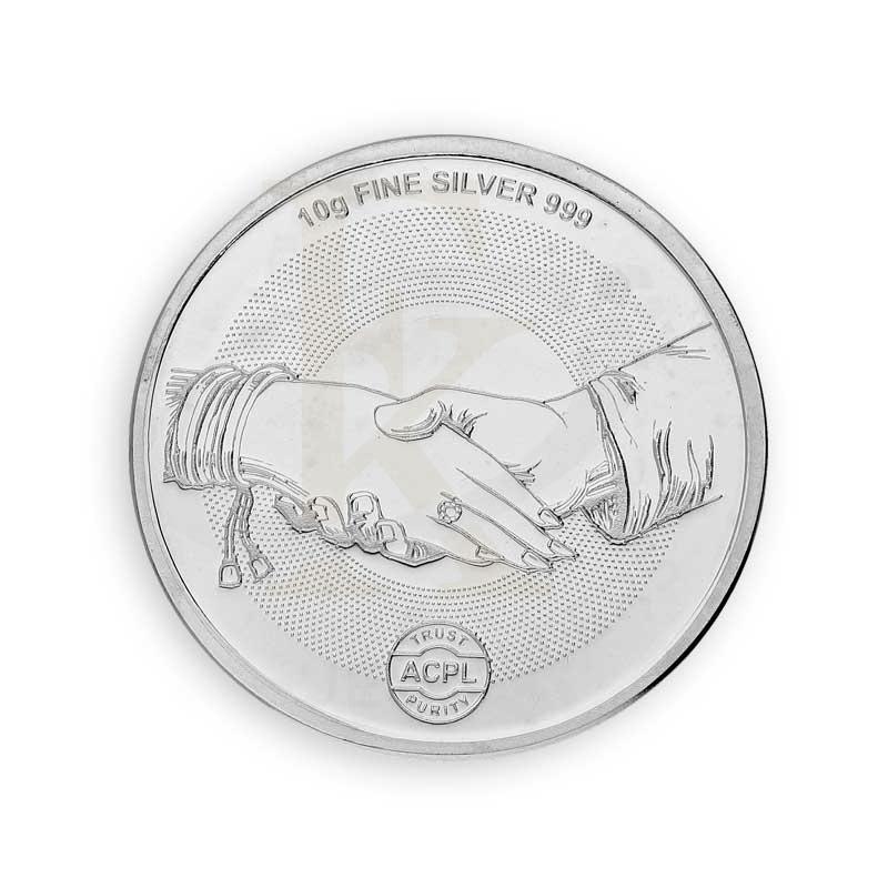 Silver 10 Grams Congratulations Coin for Couple in Fine 999 Silver - FKJCONSL3113 - Image 3