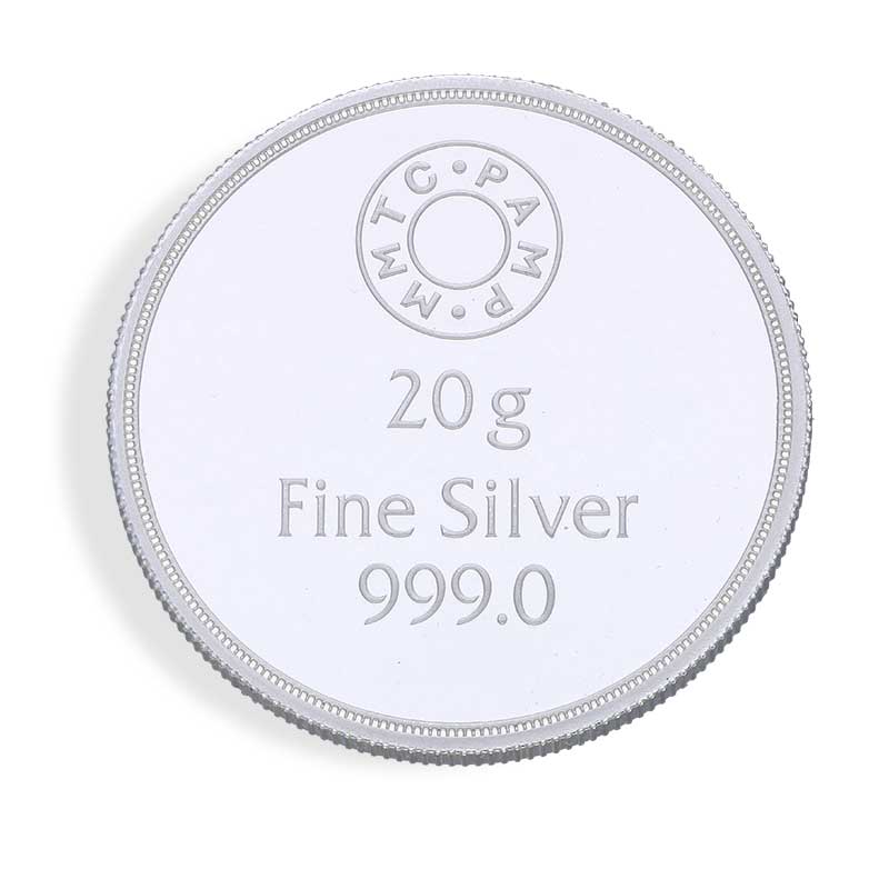 Silver 20 Grams Pamp Rose Coin in Fine 999 Silver - FKJCONSLU4003 - Image 2