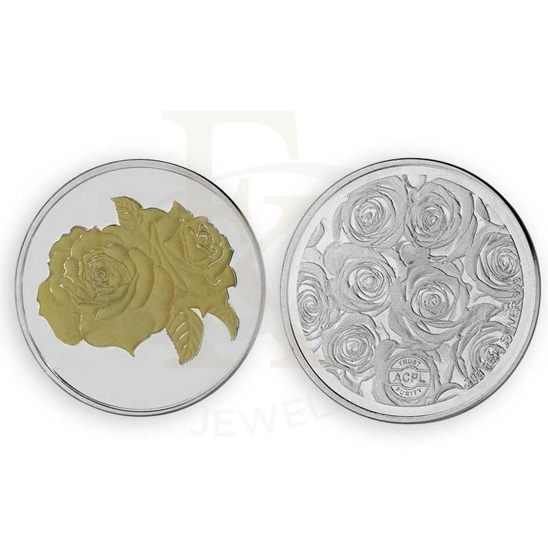 Silver 20 Grams Rose Coin in Fine 999 Silver - FKJCONSL3111