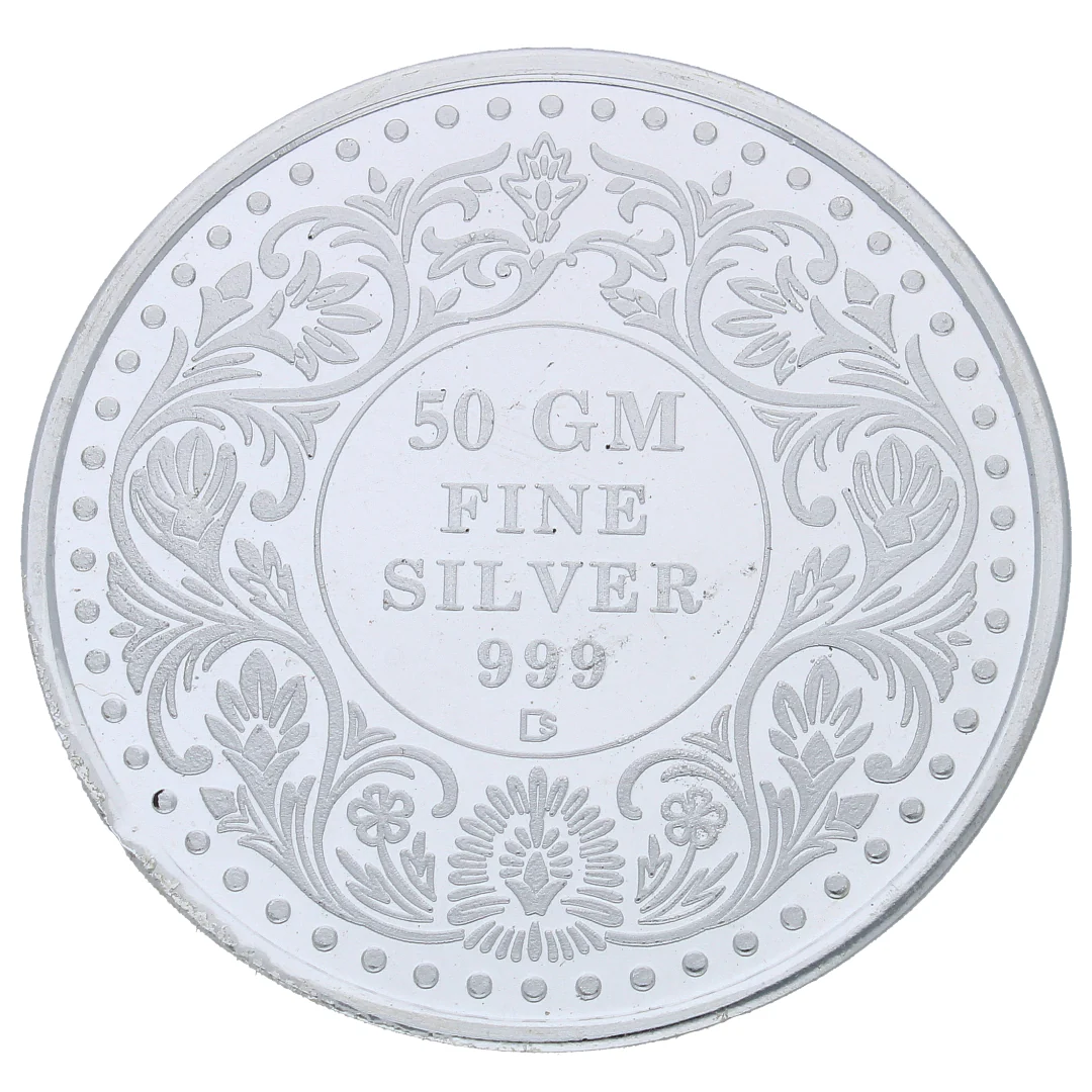 Silver Flower Coin 999.0 Purity - FKJCONSL2724 - Image 3