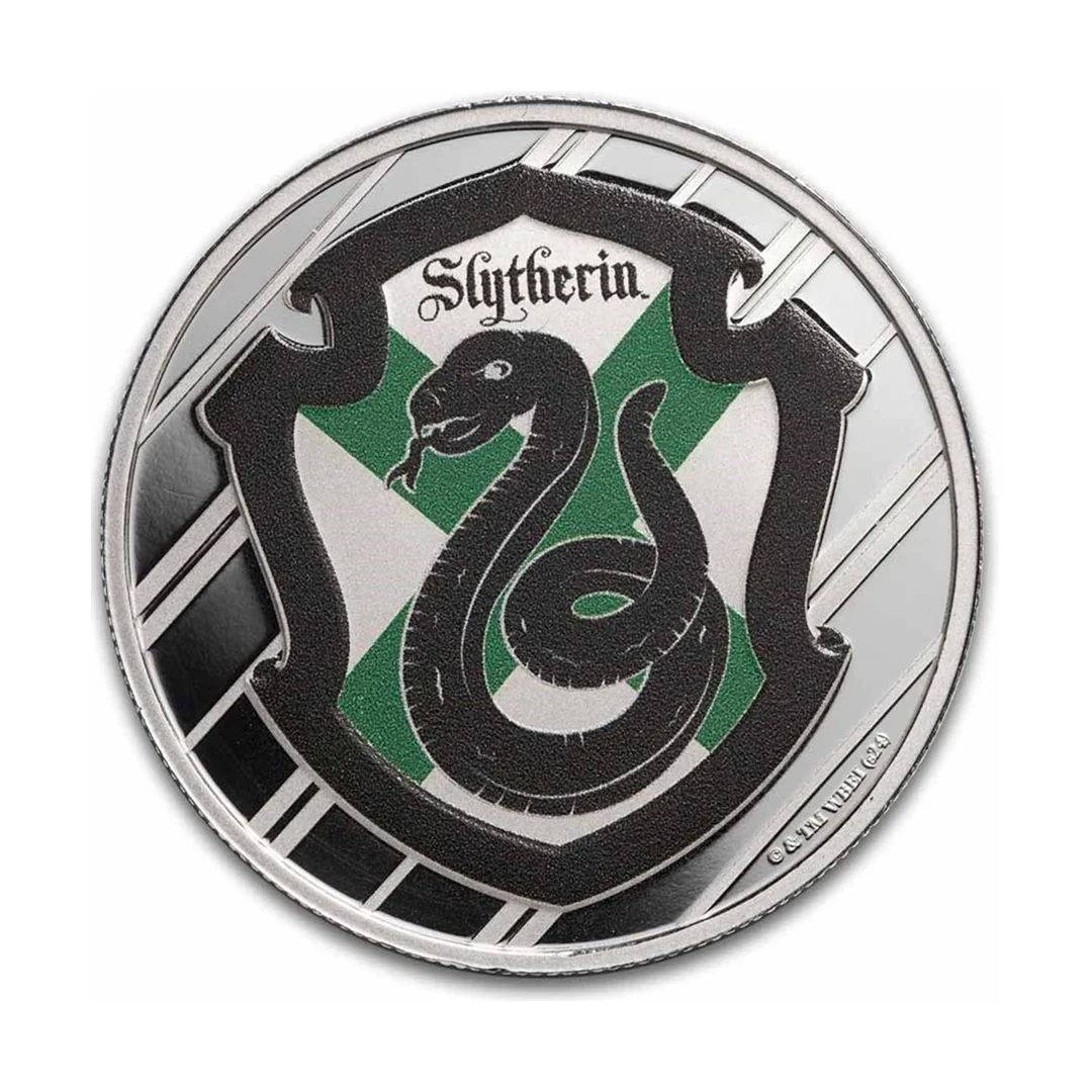 Slytherin Harry Potter House 1 Ounce Colorized Silver Coin - FKJCONSL6883 - Image 3