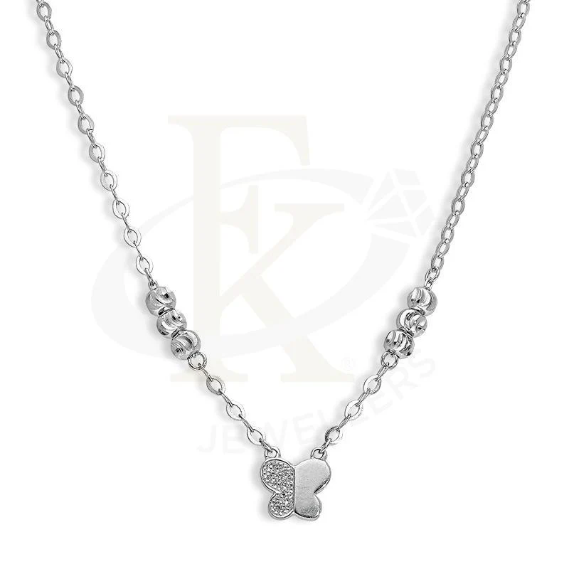 Sterling Silver 925 Butterfly Necklace - FKJNKLSL2585