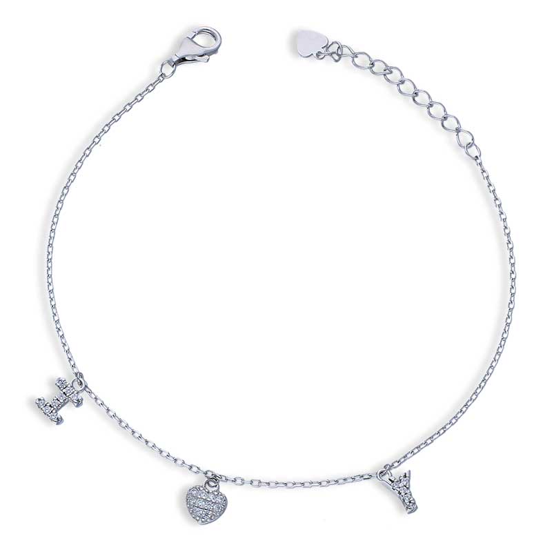 Sterling Silver 925 Charm Bracelet - FKJBRLSLU1056