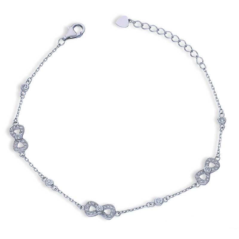 Sterling Silver 925 Infinity Bracelet - FKJBRLSLU1055