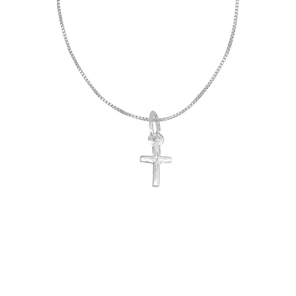 Sterling Silver 925 Necklace (Chain with Cross Pendant) - FKJNKL1781
