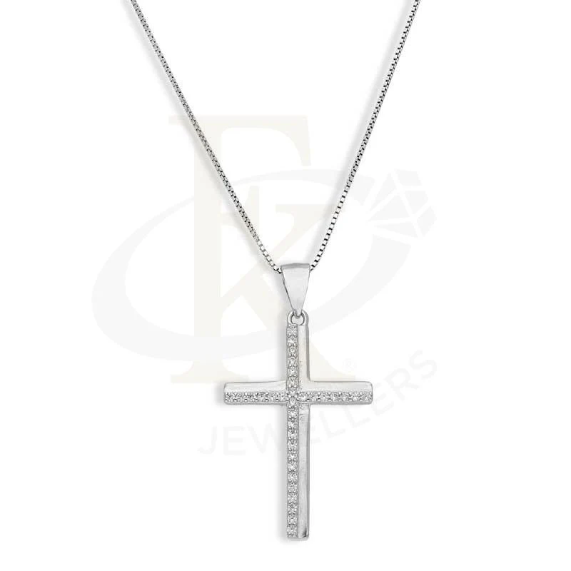 Sterling Silver 925 Necklace (Chain with Cross Pendant) - FKJNKLSL2705