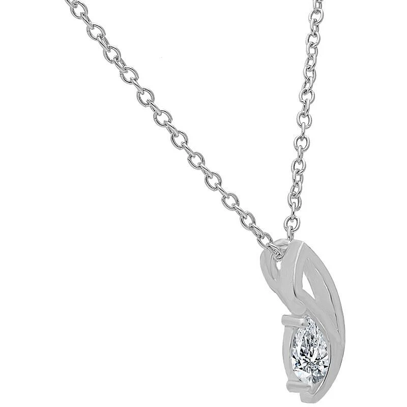 Sterling Silver 925 Pear Pendant Set (Necklace, Earrings and Ring) - FKJNKLST2013 - Image 3