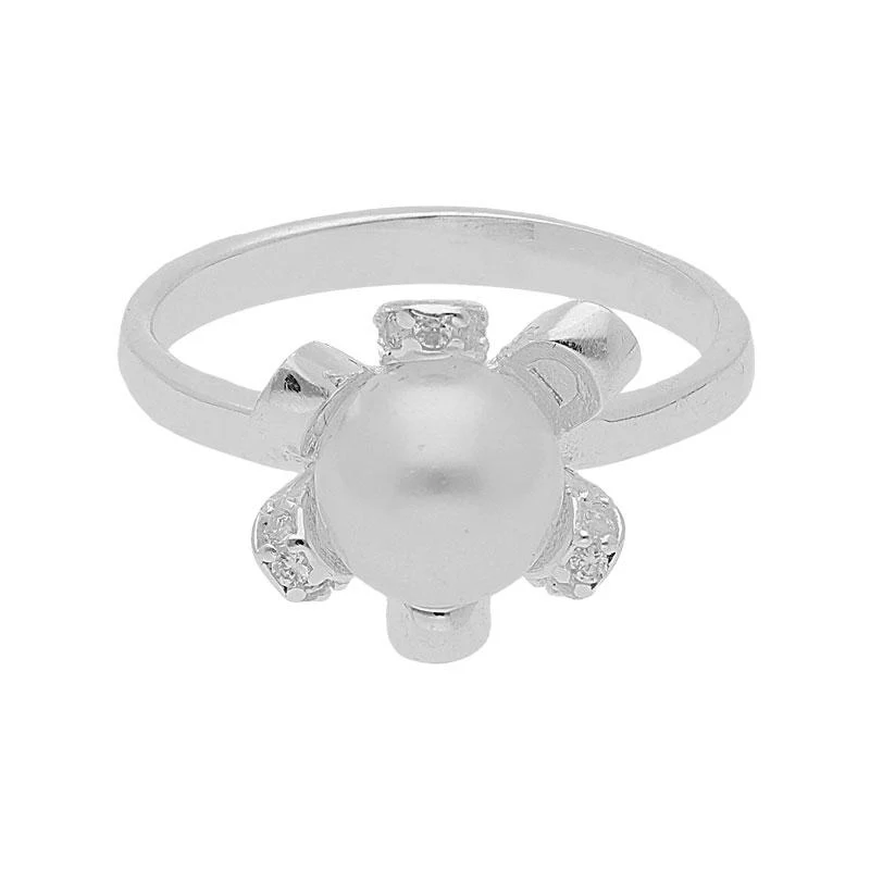 Sterling Silver 925 Pearl Pendant Set (Necklace, Earrings and Ring) - FKJNKLST2017 - Image 5