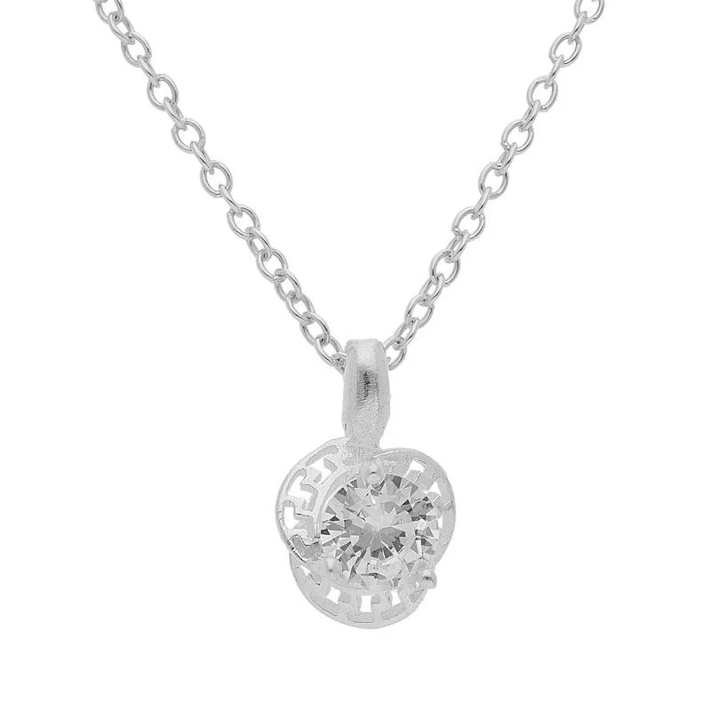 Sterling Silver 925 Pendant Set (Necklace, Earrings and Ring) - FKJNKLST1995 - Image 2