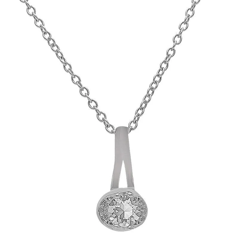 Sterling Silver 925 Solitaire Pendant Set (Necklace, Earrings and Ring) - FKJNKLST2030 - Image 2