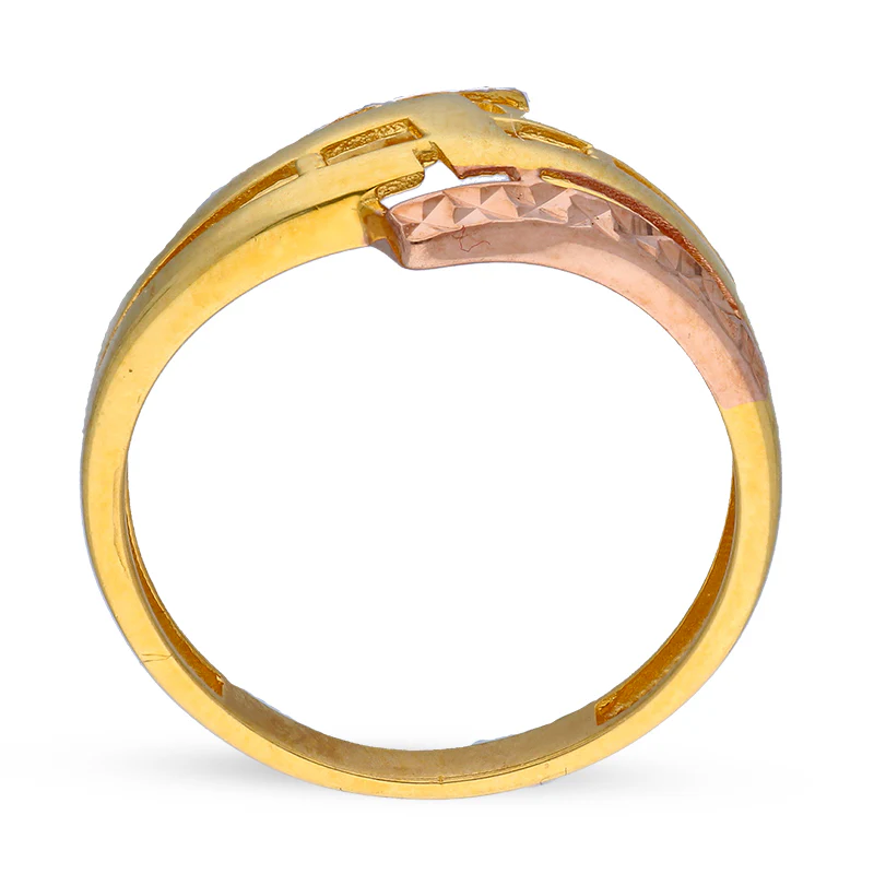 Tri Tone Gold Ring 21KT - FKJRN21KU2112 - Image 4