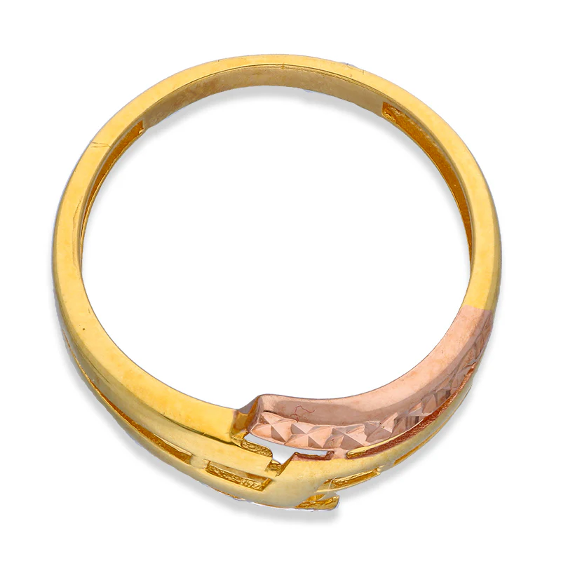 Tri Tone Gold Ring 21KT - FKJRN21KU2112 - Image 5