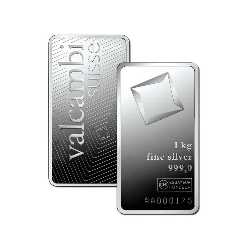 Valcambi Suisse 1 Kilogram Silver Bar in 999 Silver - FKJGBRSL2209
