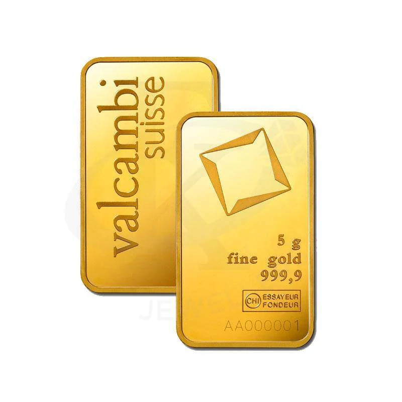 Valcambi Suisse 5 Grams Gold Bar 24KT - FKJGBR24K2170